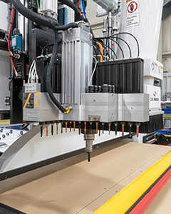 145G18DAW7 CNC Spindle with 18-Head Drill Block for Simultaneous Hole Drilling