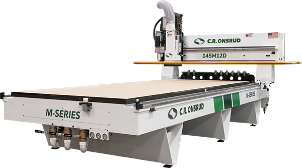 C.R. Onsrud M-Series CNC machine, model 145M12D, designed for heavy-duty industrial machining.